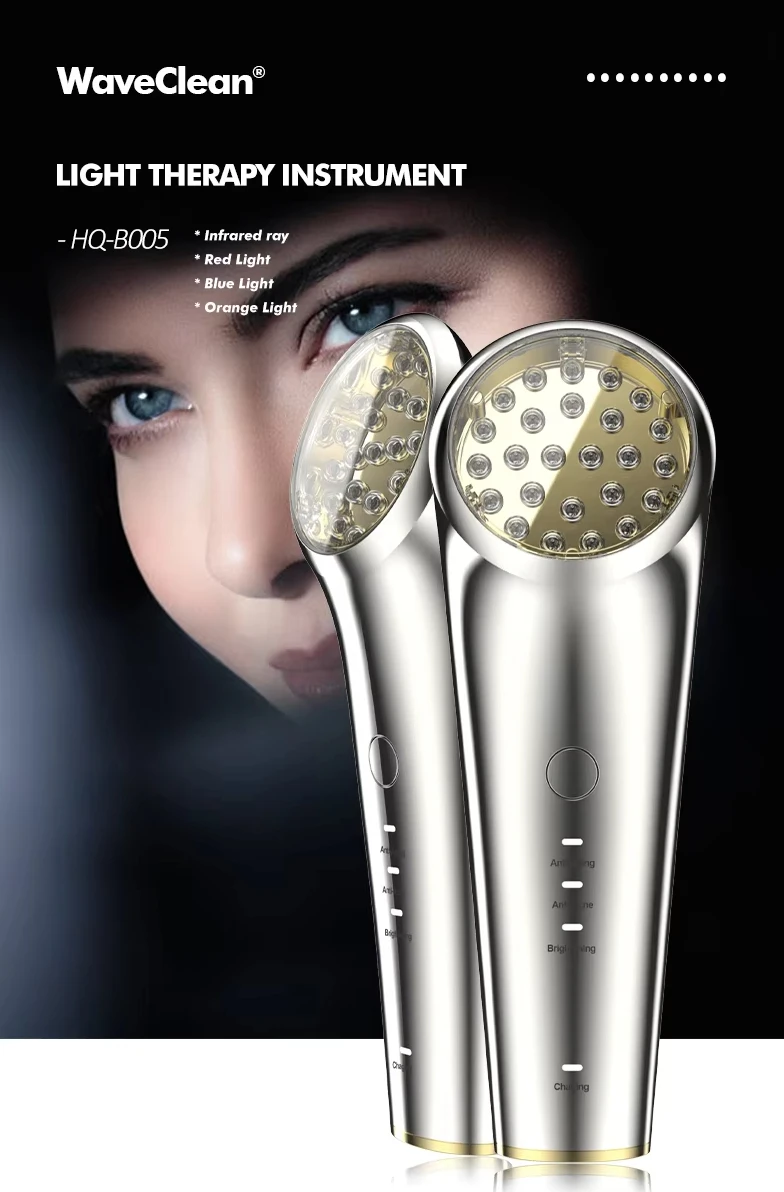 

Ультразвуковой вводный инструмент Прибор для фотонного омоложения Красный свет Синий свет Инструмент для удаления прыщей