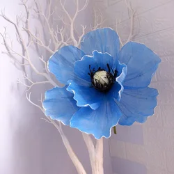DIA 30-50CM Artificial Plum Blossom Large Plant Wedding Roadguide Decoration Poppy Flower Window Display Shooting Props