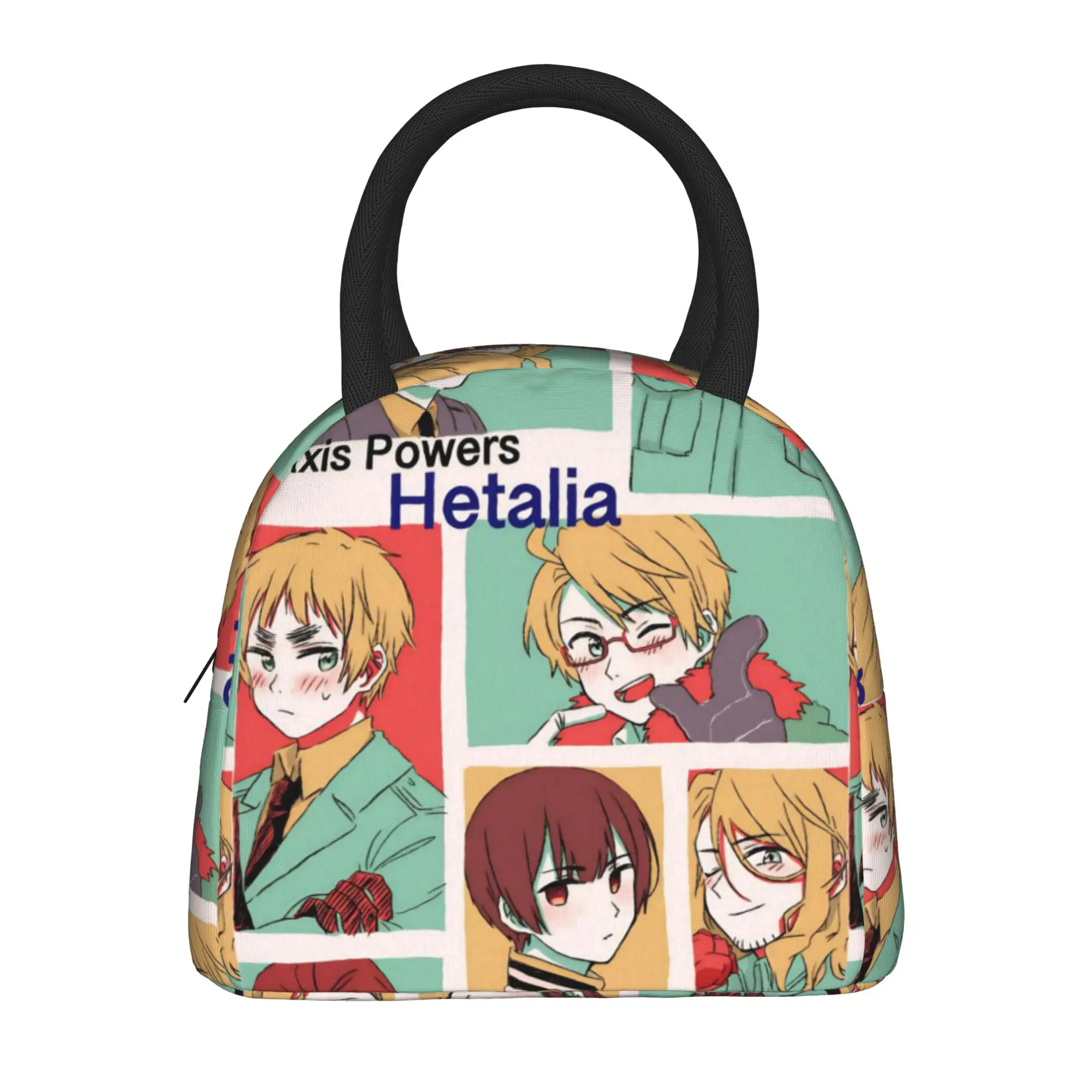 Hetalias Axis Powers Thermal Insulated Lunch Bag for Travel  Portable Food Bag Men Women Cooler Thermal Lunch Box