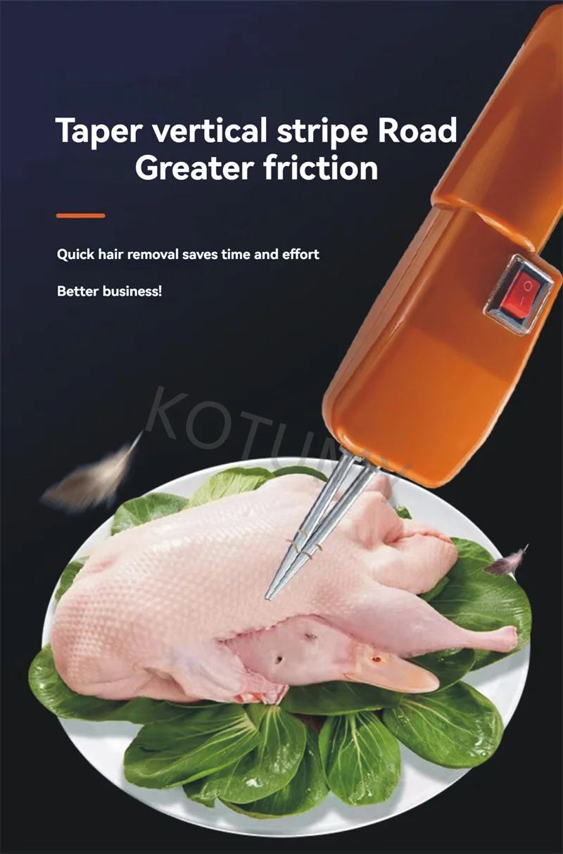 Electric Poultry Feather Plucking Depilator Machine Rustproof Stainless Steel Barrel For Global Livestock Processing Equipment