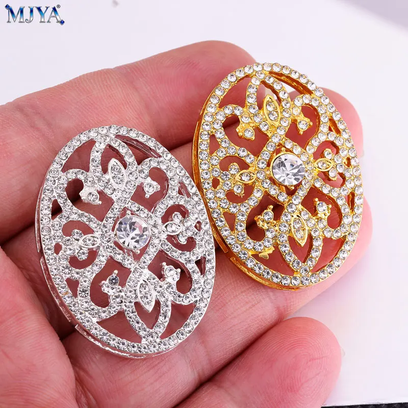 MJYA Fashion Filigree Flower Connectors Big Spacer Pendant Components For DIY Tassels Pearls Jewelry Making Supplies Accessories