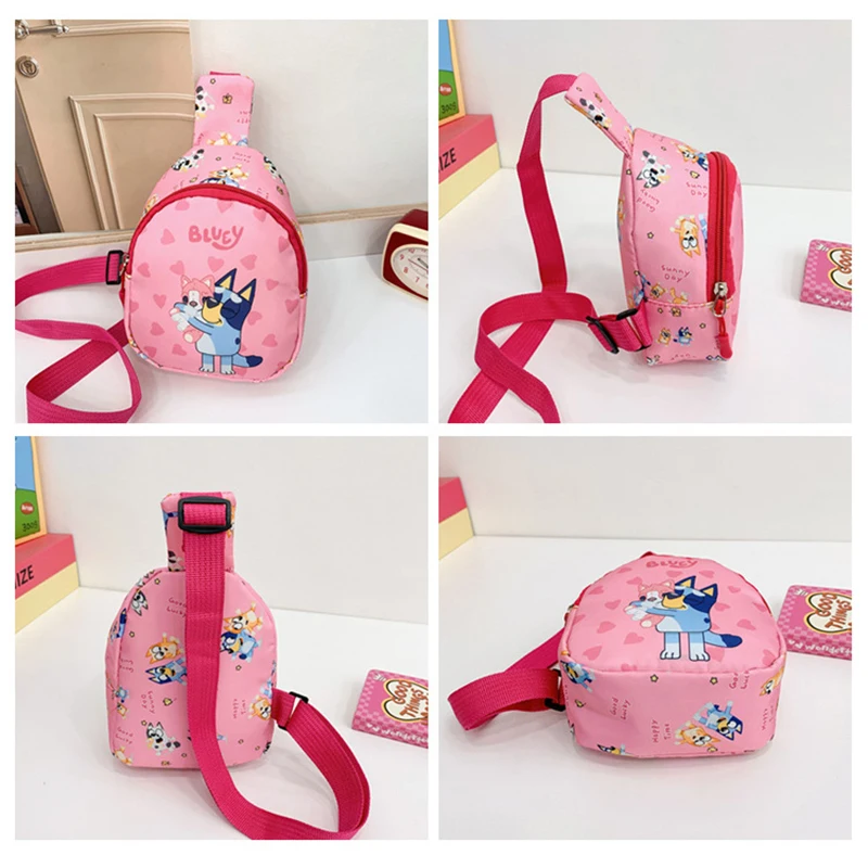 حقيبة صدر Bluey Bingo حقيبة تخزين للأطفال - حقيبة كتف كرتونية أنيمي للأولاد والبنات حقيبة خصر قابلة للتعديل هدايا للأطفال #1