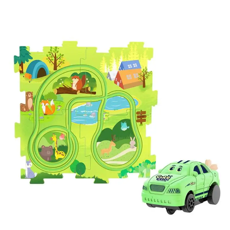 Car Race Track Educational Interactive Car Track Car Toys for Preschool Children DIY Kids Toys