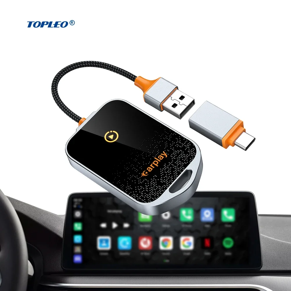 Topleo Wireless Carplay Ai Box Car Mini Radio Carplay Dongle Portable Universal Portatil Auto Adapter Wireless Carplay Ai Box