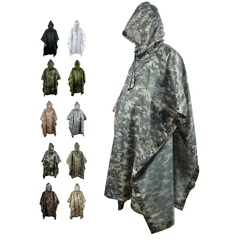 

Outdoor Cloak Army War Tactical Raincoat Hunting Set Bird Watching Umbrella Raingear Home Accessories