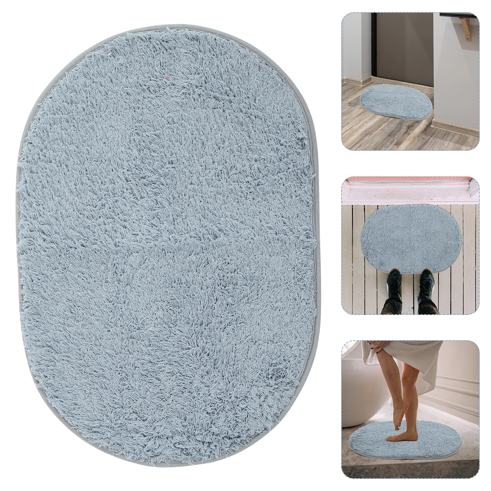 

Absorbent Door Oval Anti-Skid Floor Mat For Bathroom Kitchen Bedroom Wear-Resistant Household Entryway Rug Ground Mat