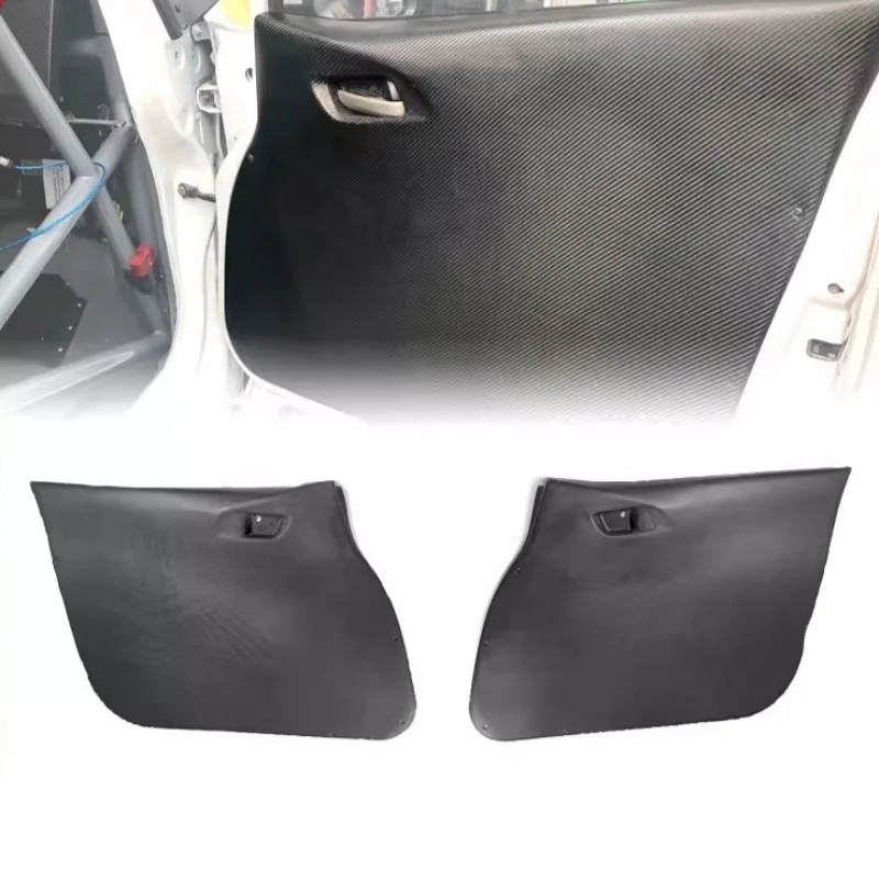 Carbon Fiber Front and Rear Interior Door Panels for Honda FIT JAZZ GK5 2014-2018 Replacement door plate