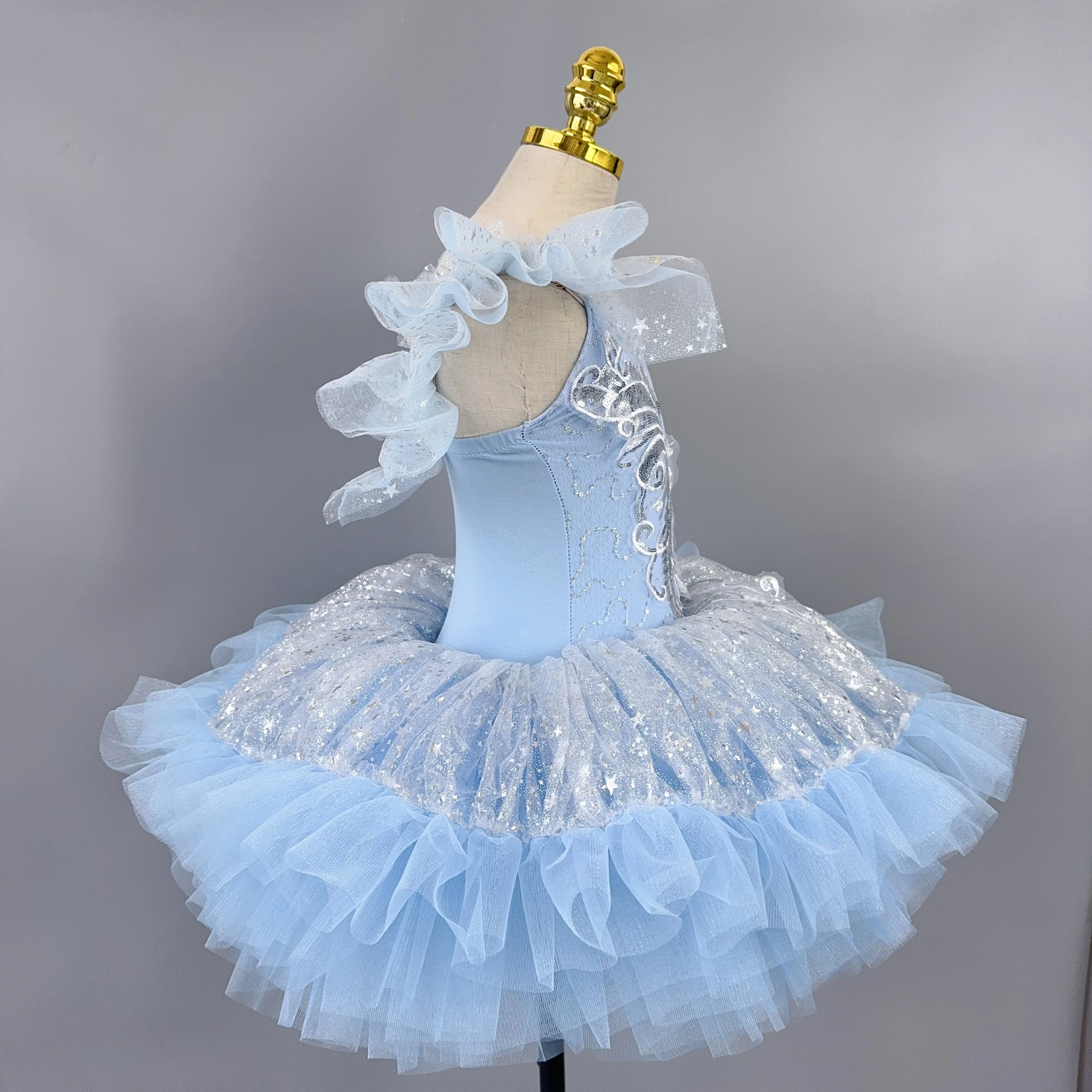 Dziewczęca spódniczka baletowa z cekinami, tutu, kostium taneczny dla dzieci, nowoczesna sukienka księżniczki na przyjęcie dla dzieci