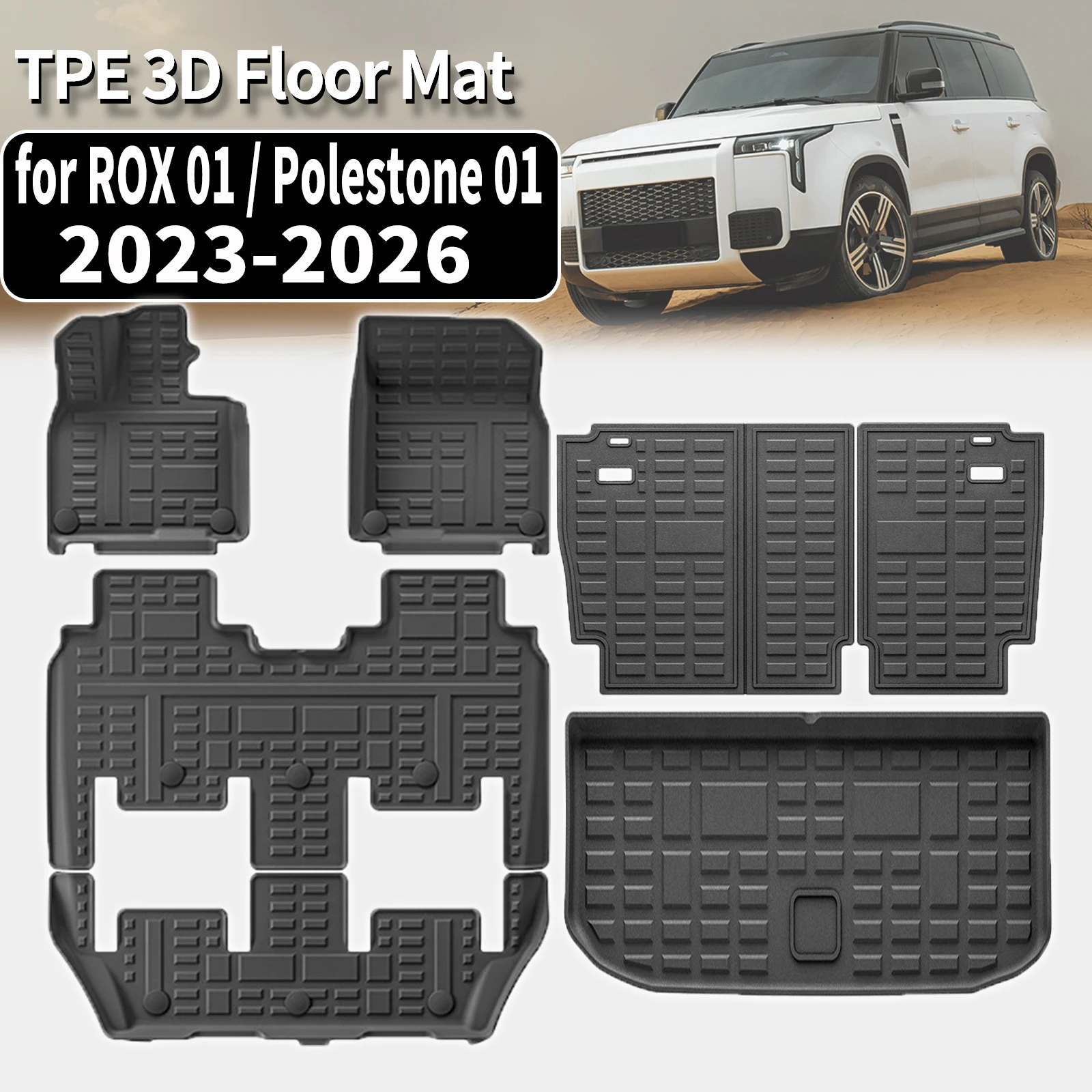 

for ROX 01 / Polestone 01 2023 2024 2025 2026 Eco-Friendly TPE Floor Mats Non-Slip Dustproof Car Interior Accessories