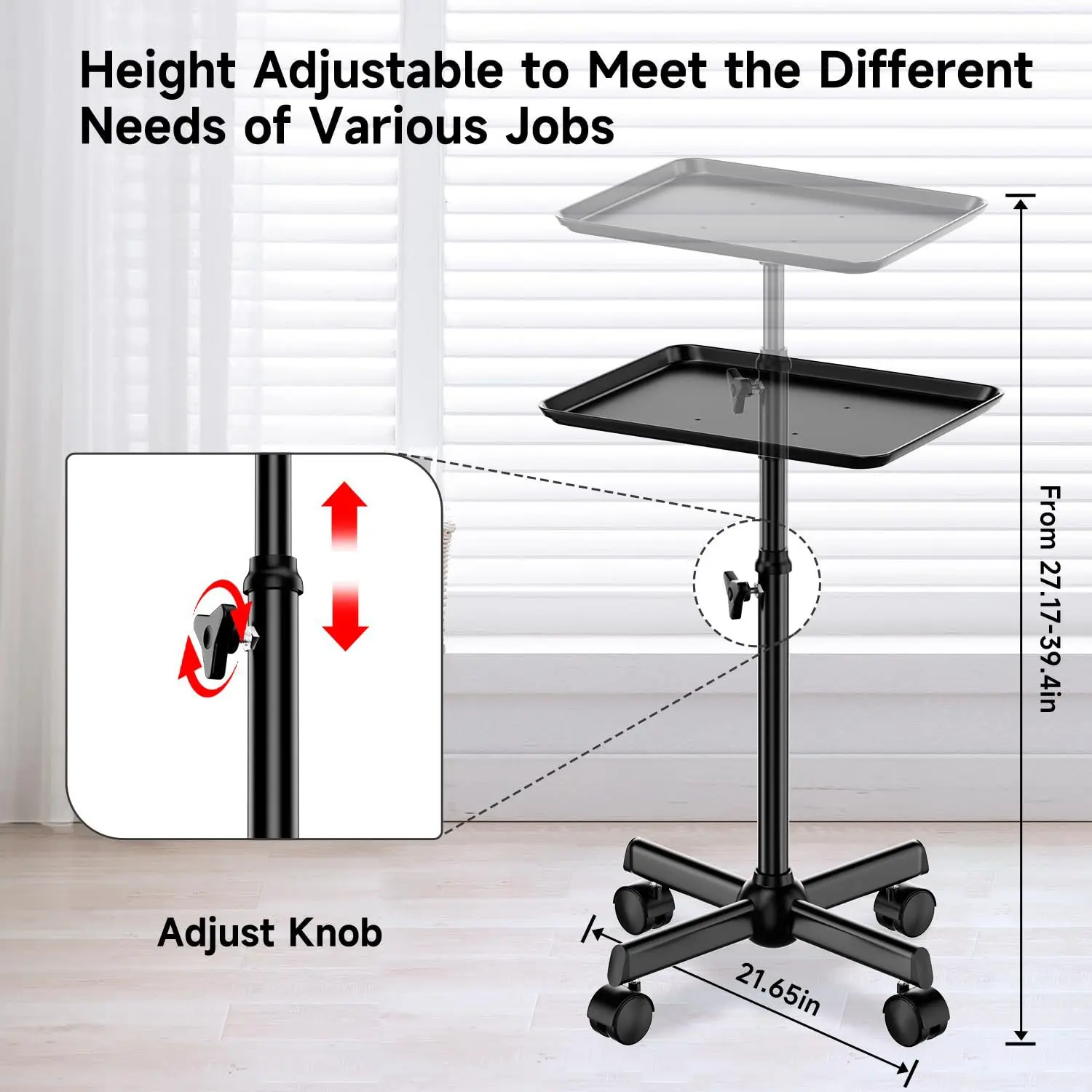 Salon Storage Tray, Hairdressing Tools, Aluminum Tray Rack, Movable Storage Rack