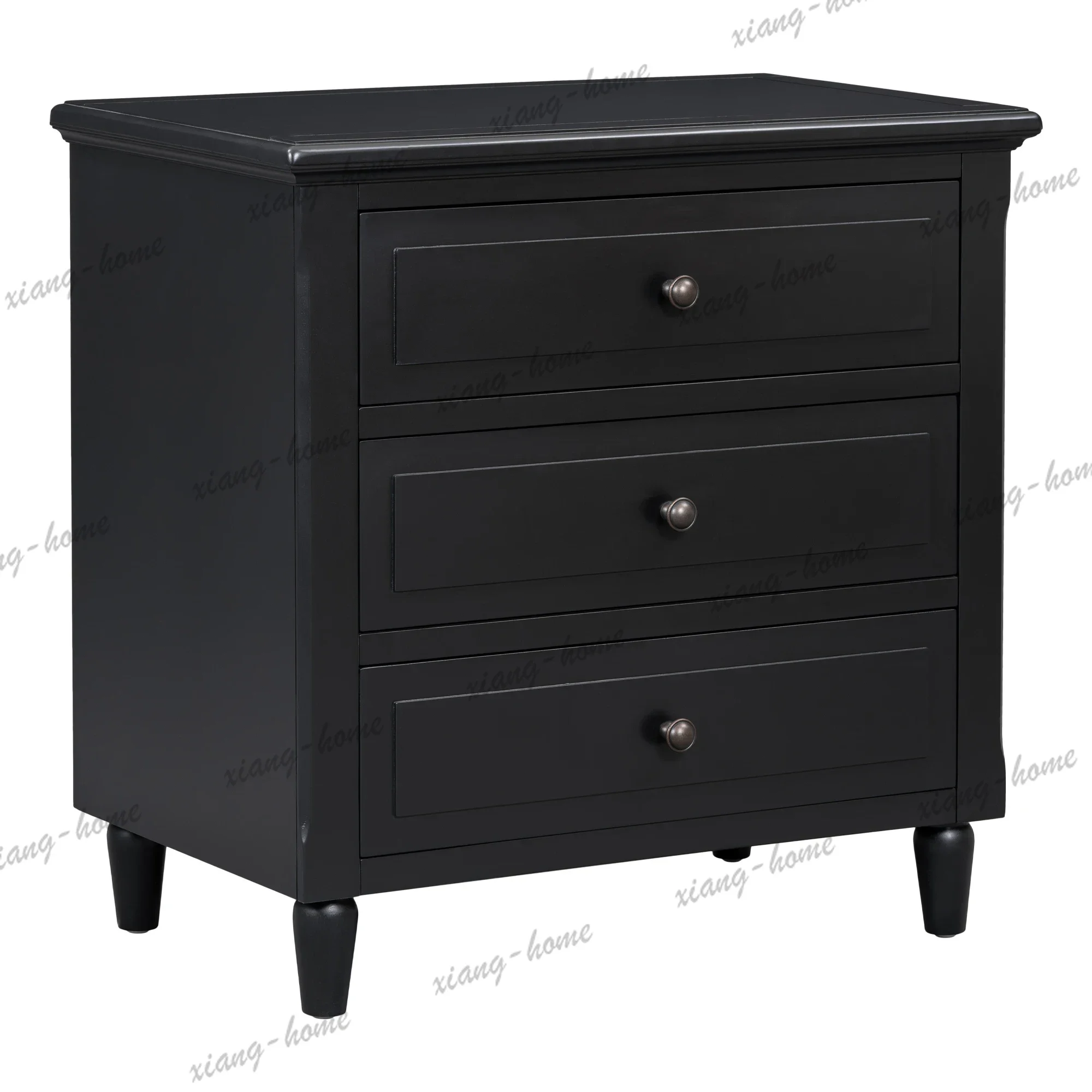 Best Sellers Modern Painted Nightstand 3 Drawers Adjustable Smooth Gliding Rails Metal Handle Minimalist Sofa Side Table Rubber