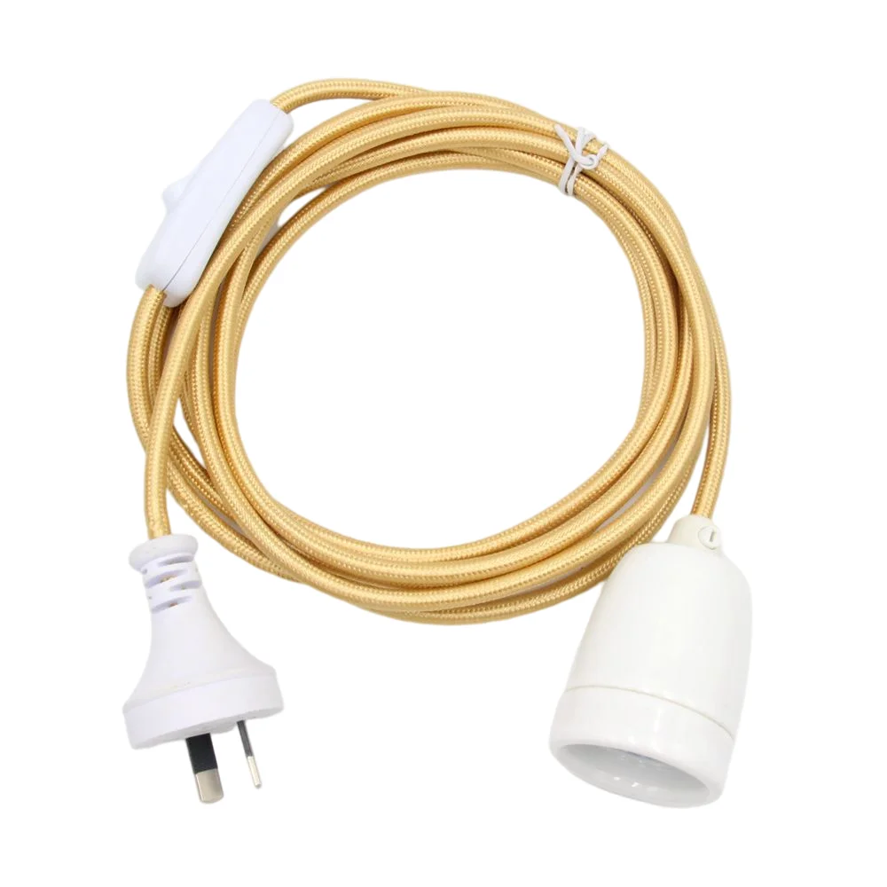 220-250V AC Australia Plug Power Cord on/off Switch With E27 Ceramic Lamp Holder Fittings Lamp Cord Kits For DIY Hanging Lights