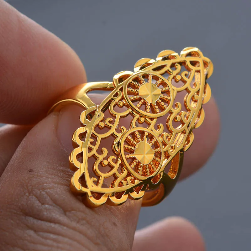 

Ethiopian wedding ring Gold Color free size ring for Arab/African/Middle East Item women girls gift