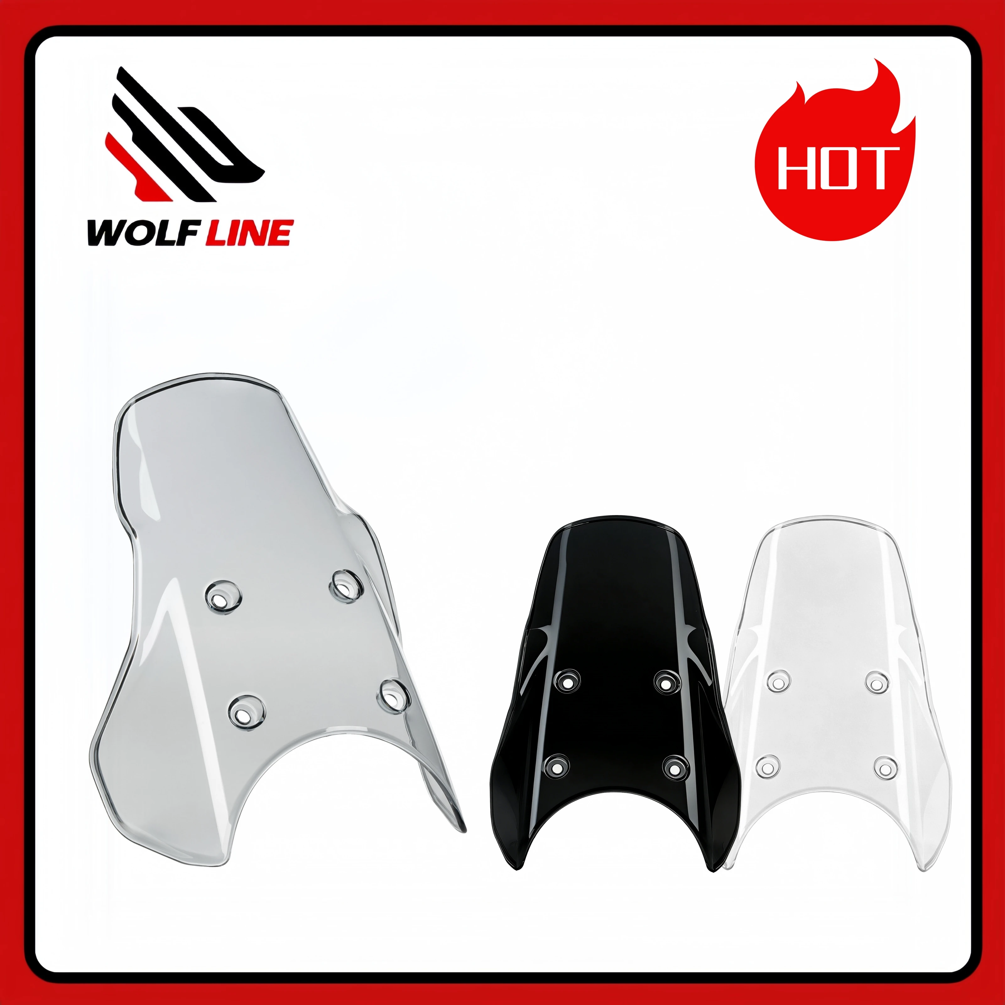 

WOLFLINE Front Windshield for Himalayan 450 2024 2025 2026 for Himalayan Royal Enfield 450 Windscreen Wind Visor Deflectors