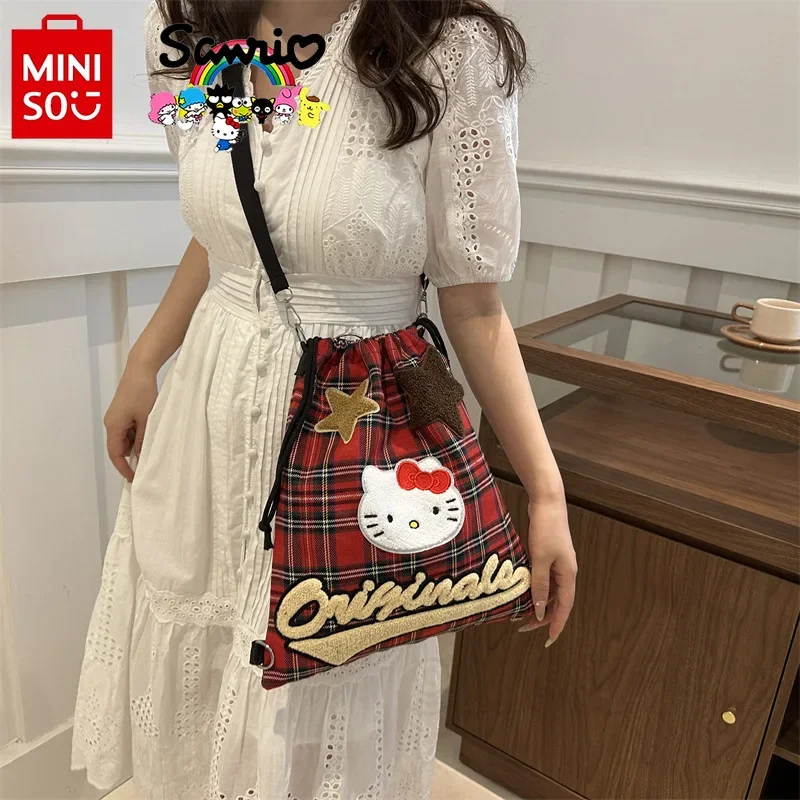 MINISO Hello Kitty New Women's Backpack Luxury Brand Fashion Women's Bag Multifunctional Women's Shoulder Bag Large Capacity