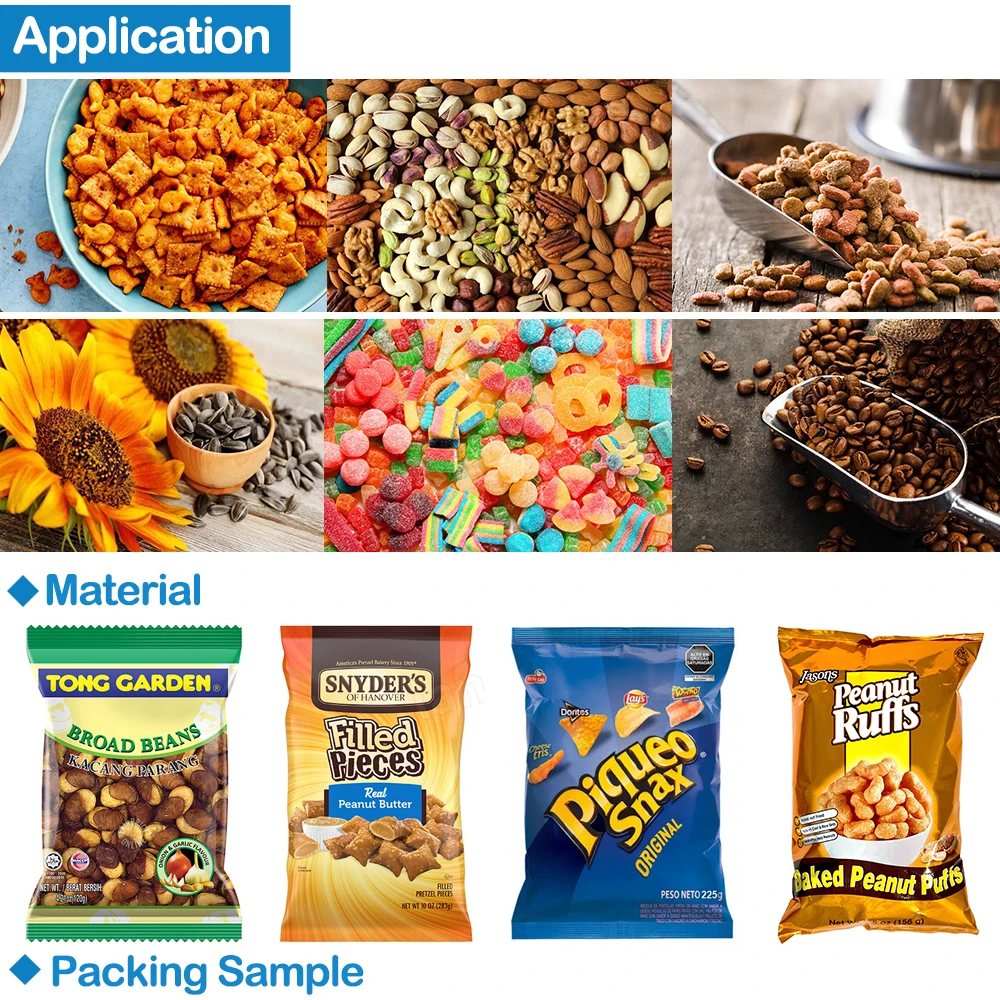 自動スナック食品包装機 バナナチップス カシューナッツ 穀物 - Snacks Food Labels のレビューと価格