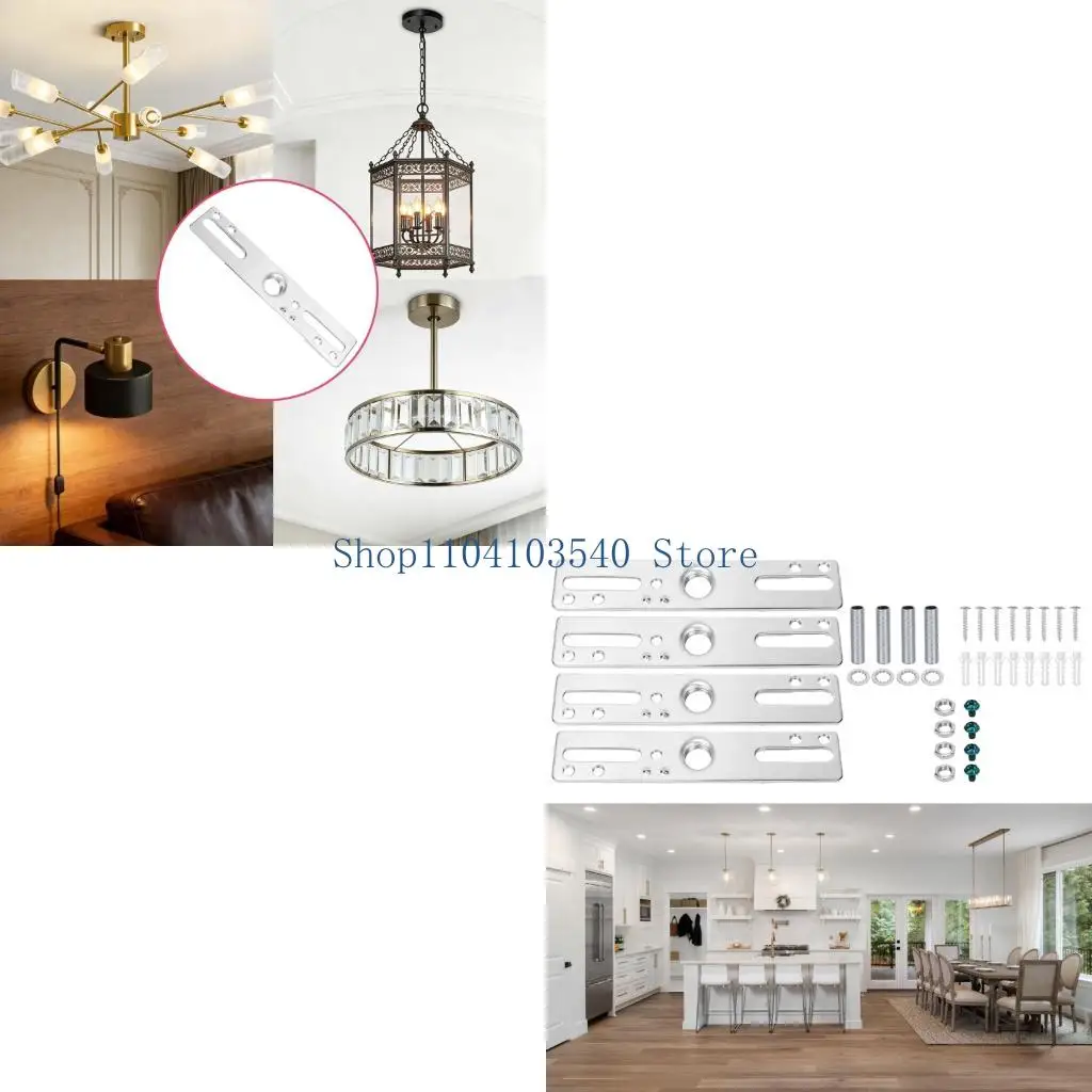 02DC 4Pcs Ceiling Wall Lamp Bracket Lamp Crossbar Hardware Lighting Accessories