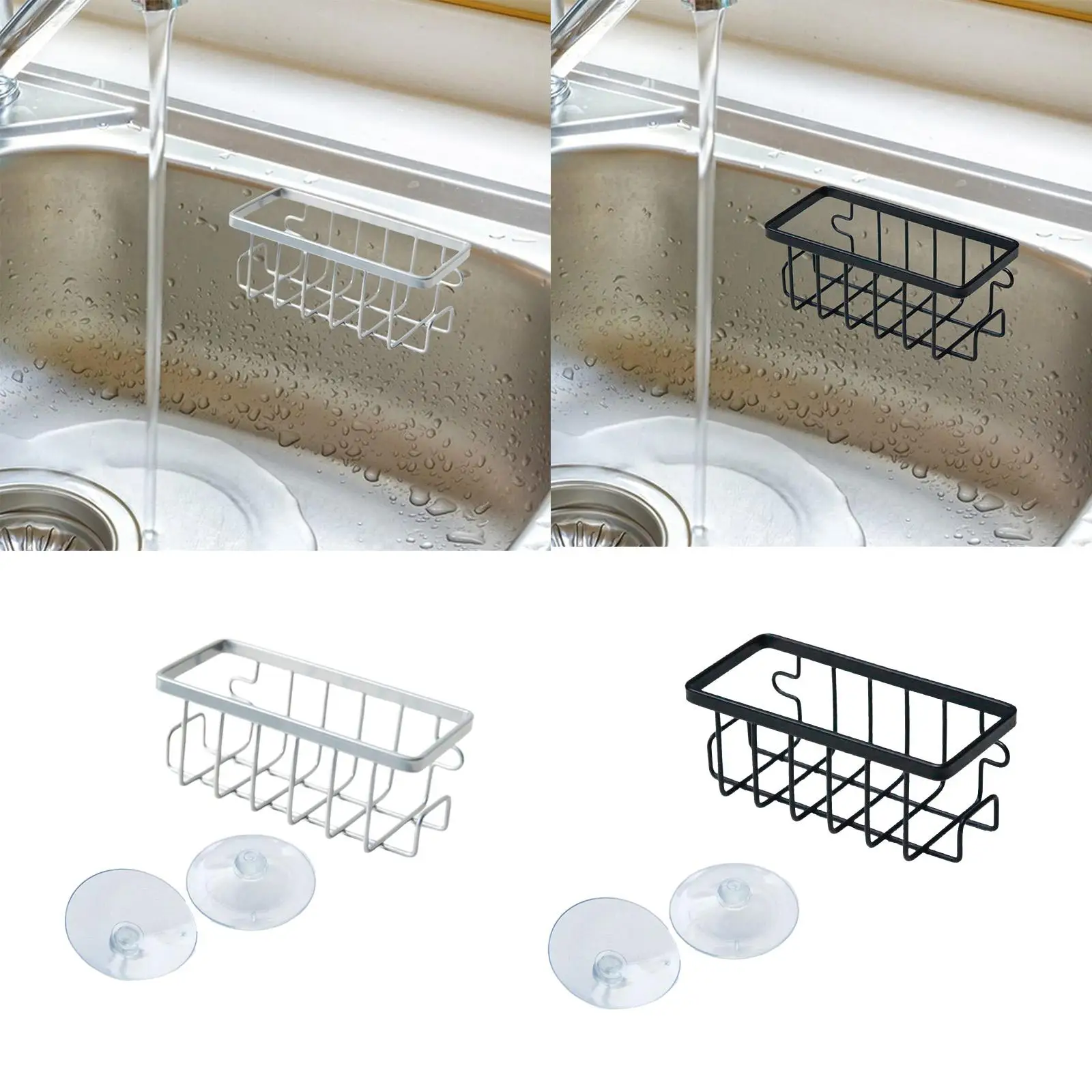 Sponge Holder Organizer Detachable Sink Basket for Scrubbers Sink Plug Rags