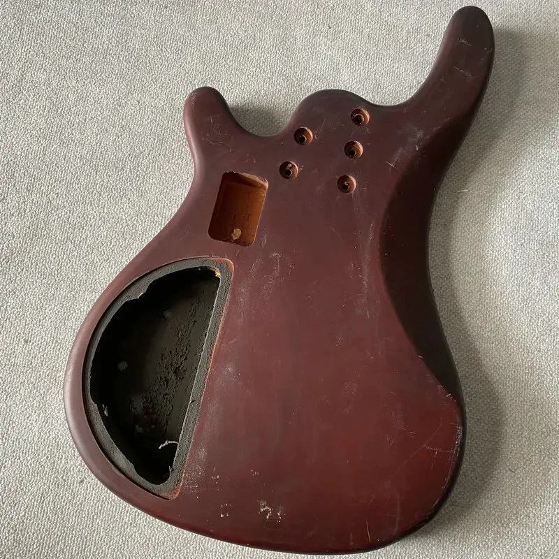 EB964 Dark Red Color PJB Bass Body in Solid Basswood for 4 or 5 String Electric Bass Replace Surface Damages DIY Guitar Parts - view 6