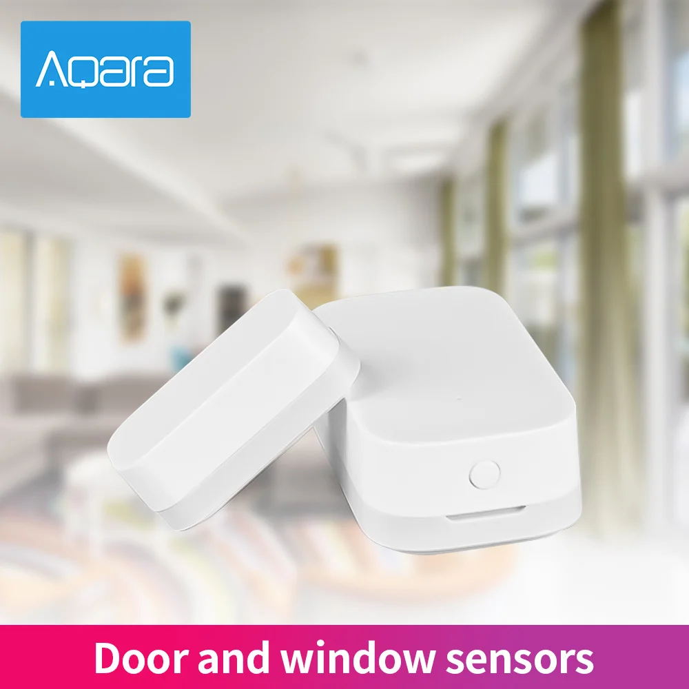 Aqara-Sensor ZigBee de inmersión de agua, Sensor inteligente de humedad y temperatura para puerta y ventana, para Mi Home HomeKit APP