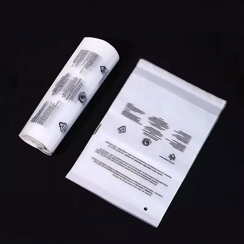100Pcs Clothing English Warning Words Plastic Bags Transparent Self-adhesive Reclosable Clear Gift Clothes Jewelry Packaging Bag