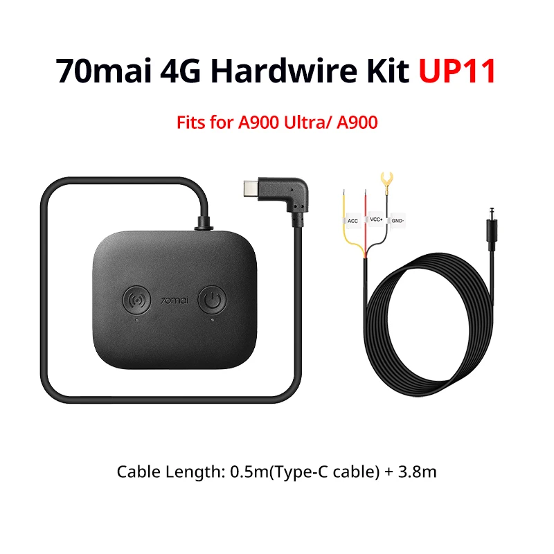 70mai 4G Hardwire Kit UP04 UP11, afstandsbediening, live beeldweergave, cloudopslag, delen van de hotspot, voertuigvolgfunctie, 70mai UP11, 70mai UP04.