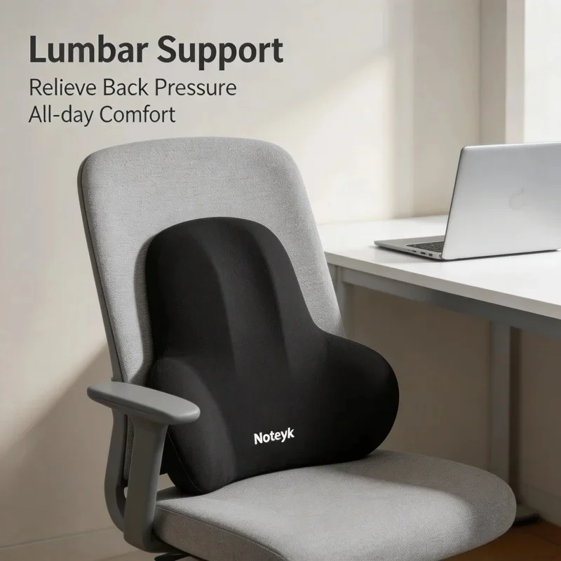 Christmas Stocking Stuffers Gift For Driver Memory Foam Lumbar Support Set Headrest Neck Pillow Car Seat Cushion Breathable