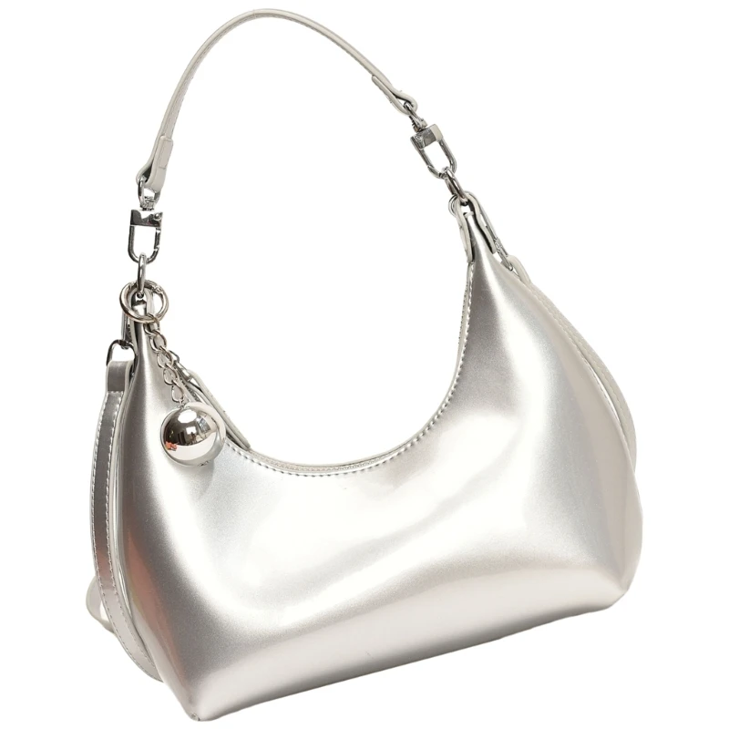 Bolso estético para mujer, bolso hombro Simple, bolso para axila, bolso cruzado Luna tendencia, bolso cuero