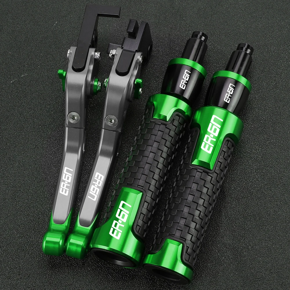 Motorcycle Accessories CNC Aluminum Brake Clutch Levers Handle Handlebar Grip Ends For KAWASAKI ER6N ER-6N ER 6N 2006 2007 2008 3