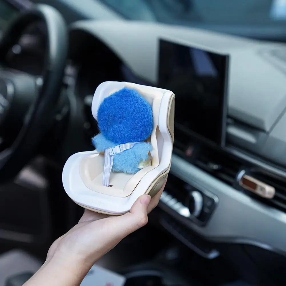 Puppenzubehör für Labubu Mini Plüsch-Autositz Sicherheitssitz mit Auto-Lüftungsornament Auto-Dekoration – Detail 8