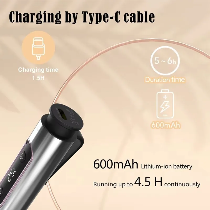 Portable 25000RPM Brushed Motor Aluminum Nail Drill Machine Cordless Rechargeable Pedicure Kit Electric Nail