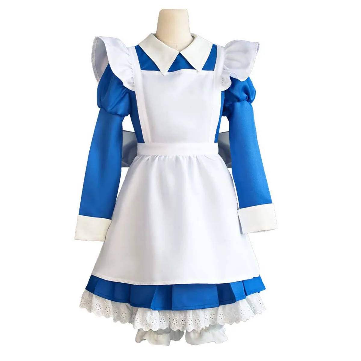 

Аниме Cardcaptor Sakura Kinomoto Sakura Косплей Сине-белый наряд горничной Костюм