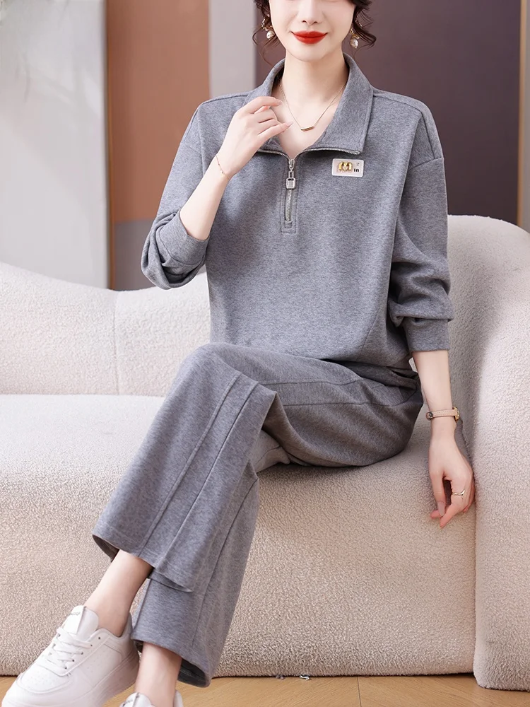 Conjunto Esportivo Feminino TUCANO 2026: Novo Conjunto de Moletom Moderno de Duas Peças (Blusão e Calça) para Primavera - Roupa Casual Rejuvenescedora