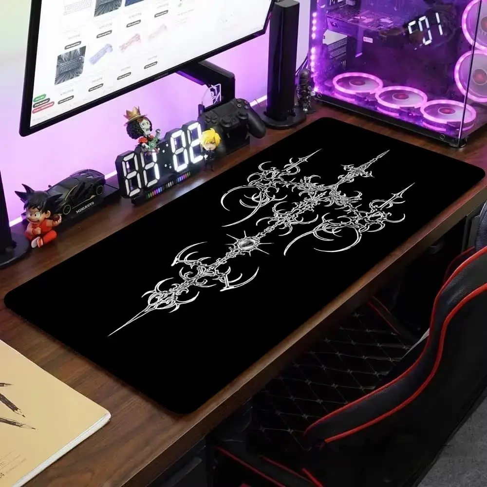 

Gothic Abstract Symbol Mouse Pad Large Computer Office Game Table Mat XXL Rubber Anti-slip Stitched Keyboard Mats Long Desk Pads