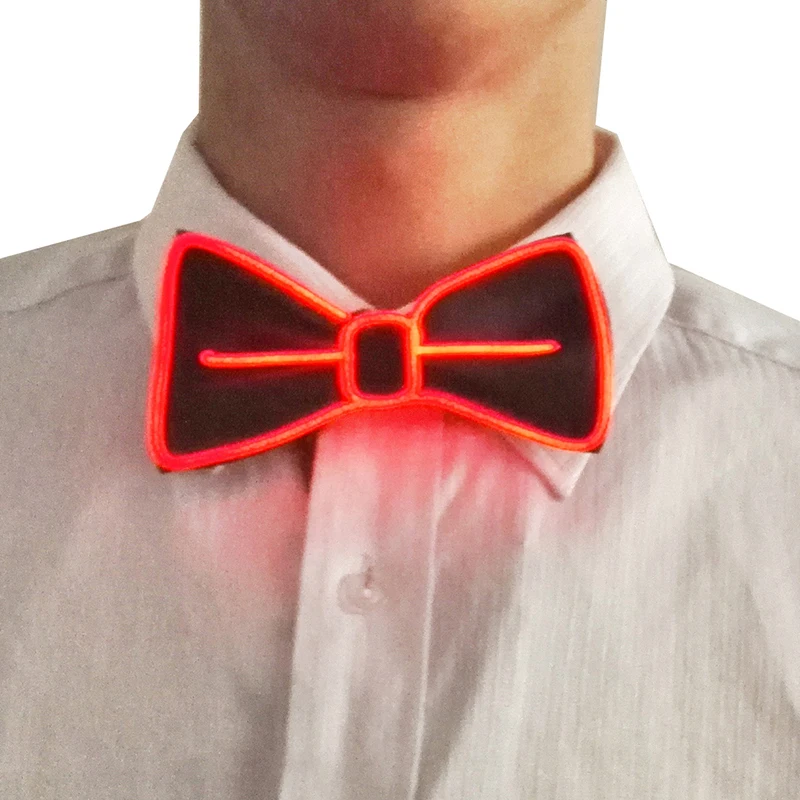 Blinking Luminous LED Neon Men Bow Tie As Party Decoration Glowing For Music Nightclub Party Supplies Accessories