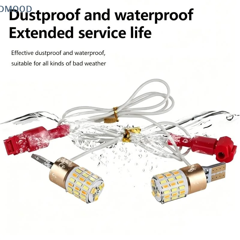 【CR】LED T15 Parklight Bulbs 2Pcs Compatible with Nmax 155 Featuring Dual Contact Design in Yellow and White Hues