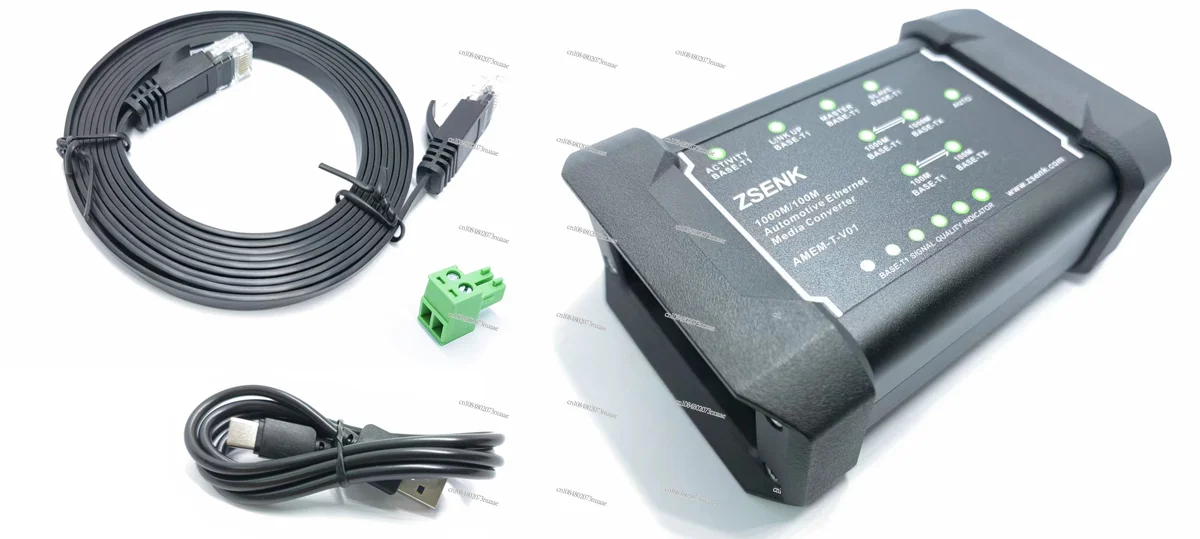 Gigabit in car Ethernet converter, in car 1000BASE-T1 to BASE-TX Ethernet RJ45 converter