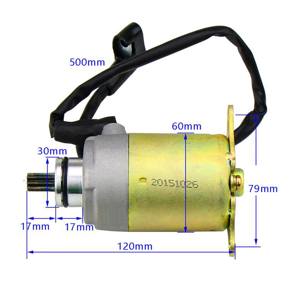 Motorcycle Starter Motor 9 Teeth For GY6 125cc 150cc Quad Atv Buggy Moped Scooter Starter Motor