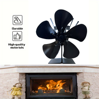 5-Blade Heat Powered Stove Fan for Wood Log Burner Fireplace Quiet Environmental Fan Heater Tool Efficient Heat Distribution