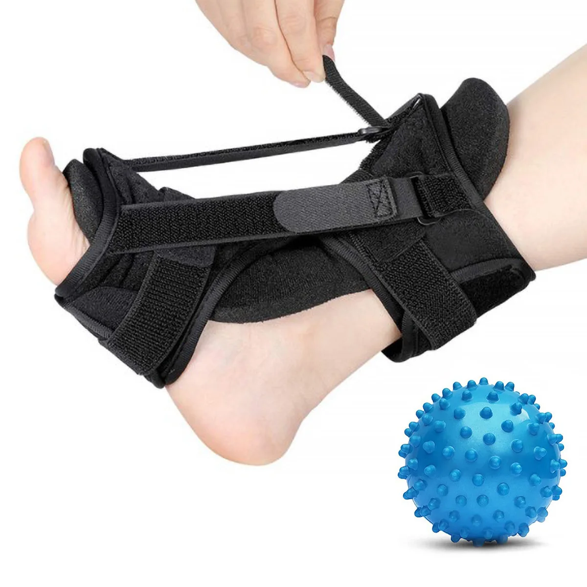 

Plantar Fasciitis Night Splint Adjustable Foot Drop Orthotic Brace for Plantar Fasciitis & Achilles Tendonitis Breathable Splint