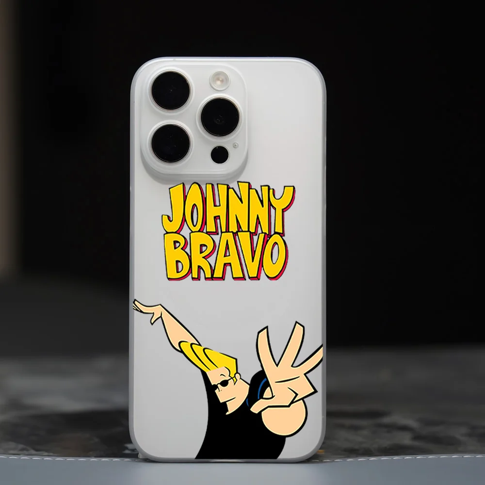 Johnny Bravo Cartoon Phone Case for iPhone 12 11 13 14 15 16 Max Pro Plus Magsafe Magnetic Wireless Cover