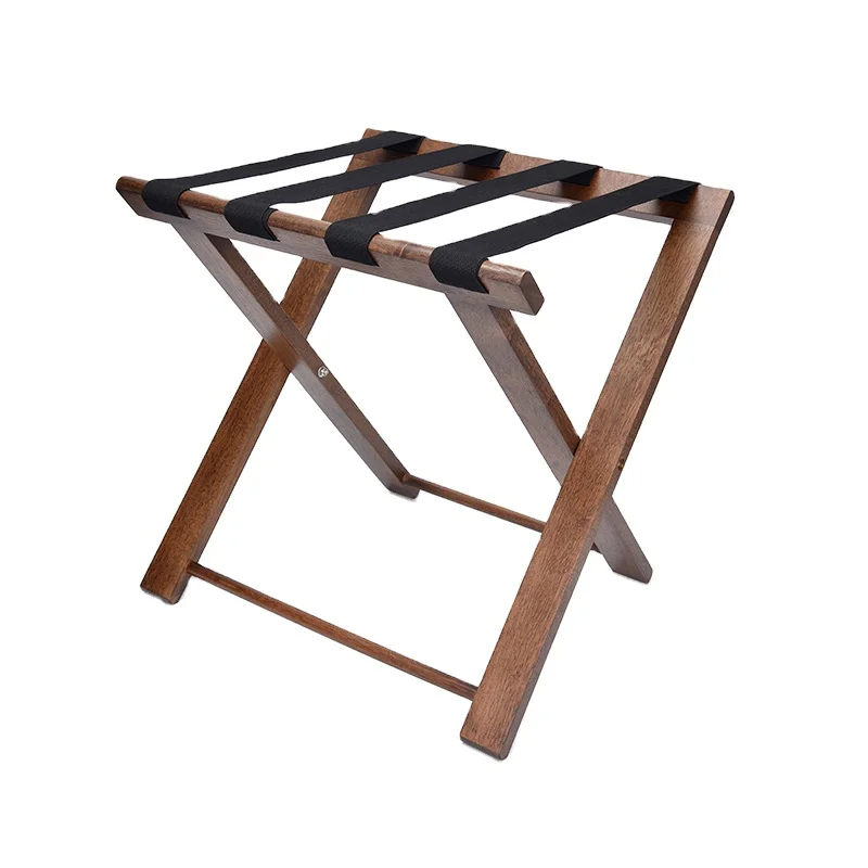 

Hotel Compact Wooden Luggage Rack Folding Luggage Rack