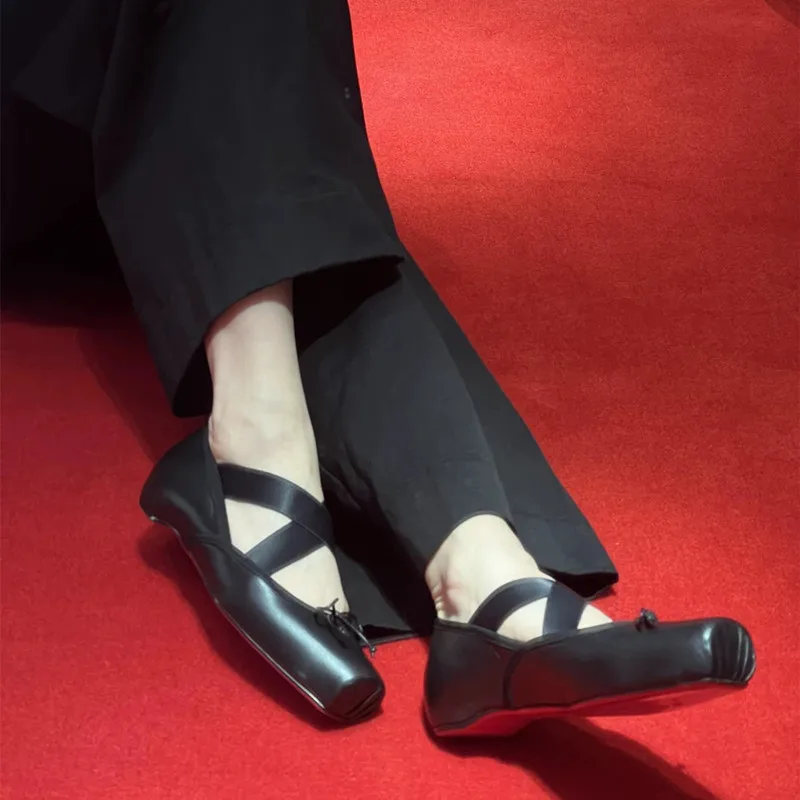 2026 أوروبا وأمريكا جديد إمرأة فاخر عبر حزام راقصة الباليه ساحة أصابع الصلبة الألوان كريستال فراشة عقدة أحذية مصممين #6