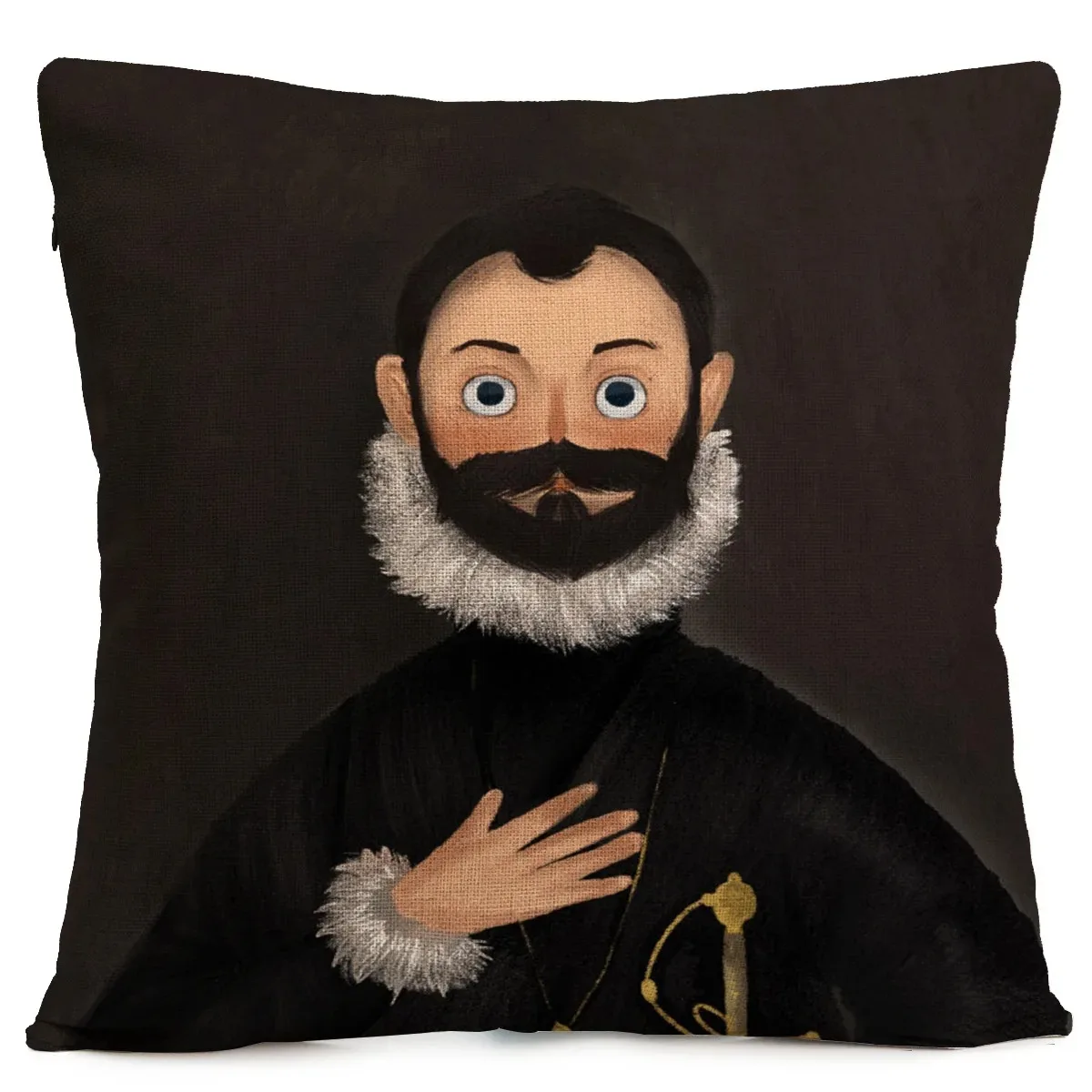 Interesting cartoon-style paintings Double-sided Printed pillow cover Short plush Suitable living room sofas throw cushion cover