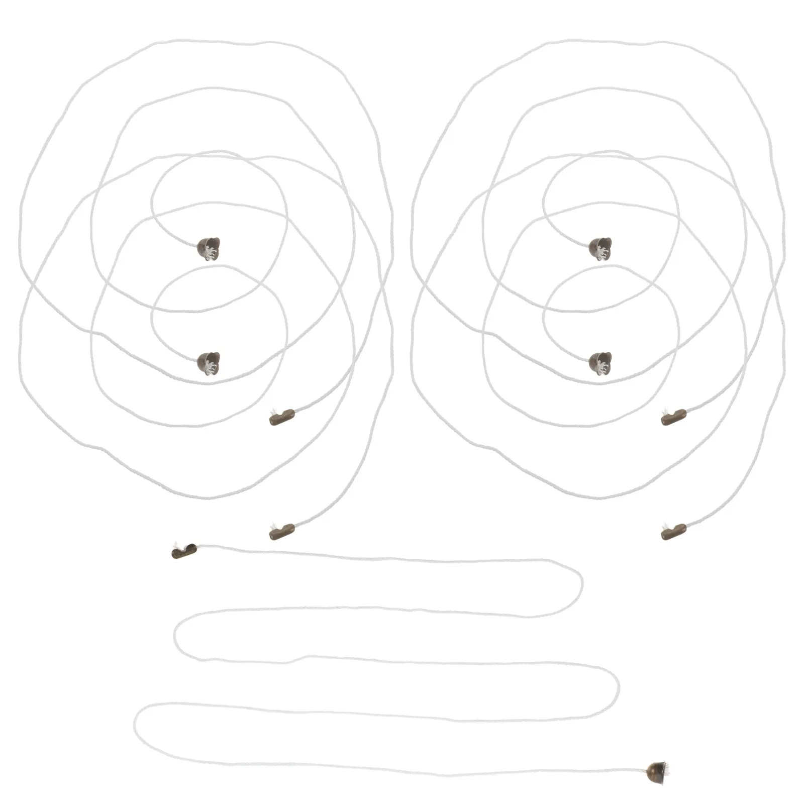 Cordón de tirón para interruptor de ventilador de techo y accesorios de baño, con cadena de extensión, 5 unidades