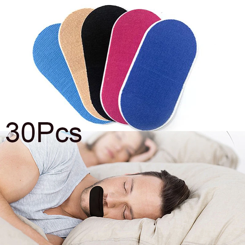 30Pcs Anti Snoring Sleep Mouth Tape Best Breathing Nasal Strips Medical Grade Improved Sleeping Keep Mouth Close Prevent Snoring