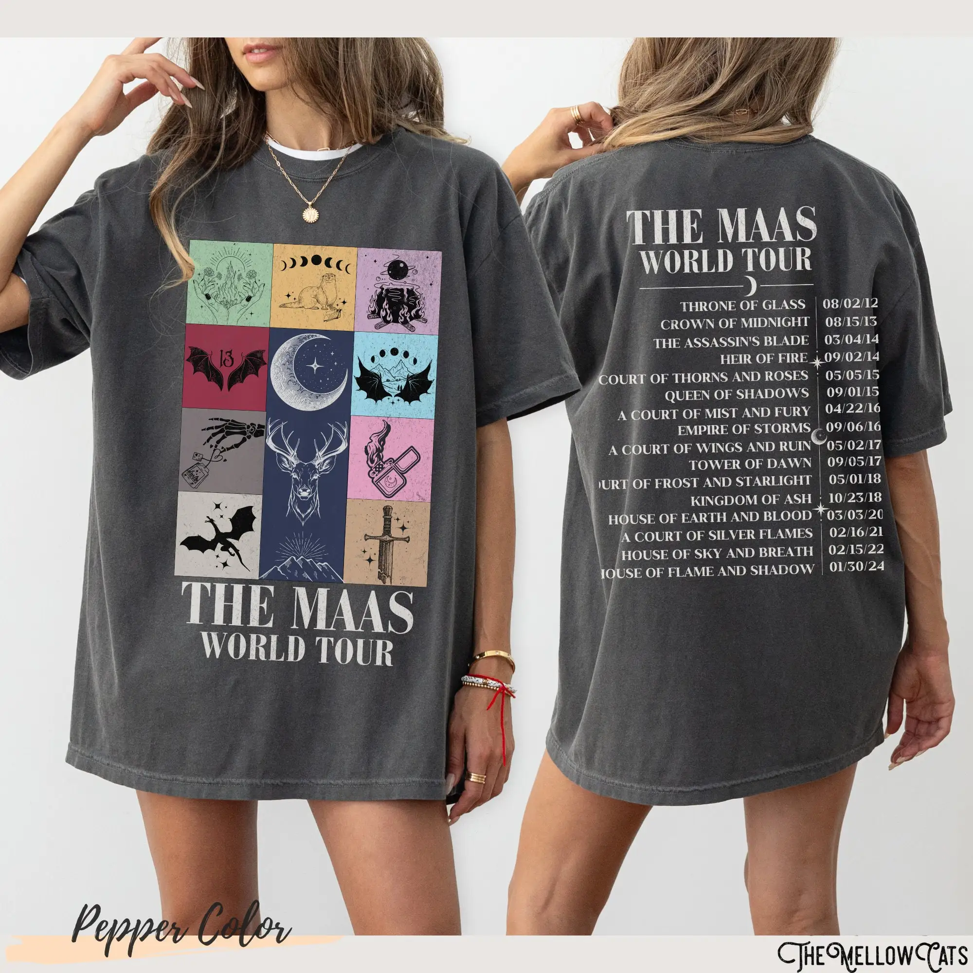 Sarah J. Maas Eras Tour T-shirt Throne of Glass TOG Fans Essentials Fashion Brand Men Women Cotton Top Children Kid Boy Girl Tee