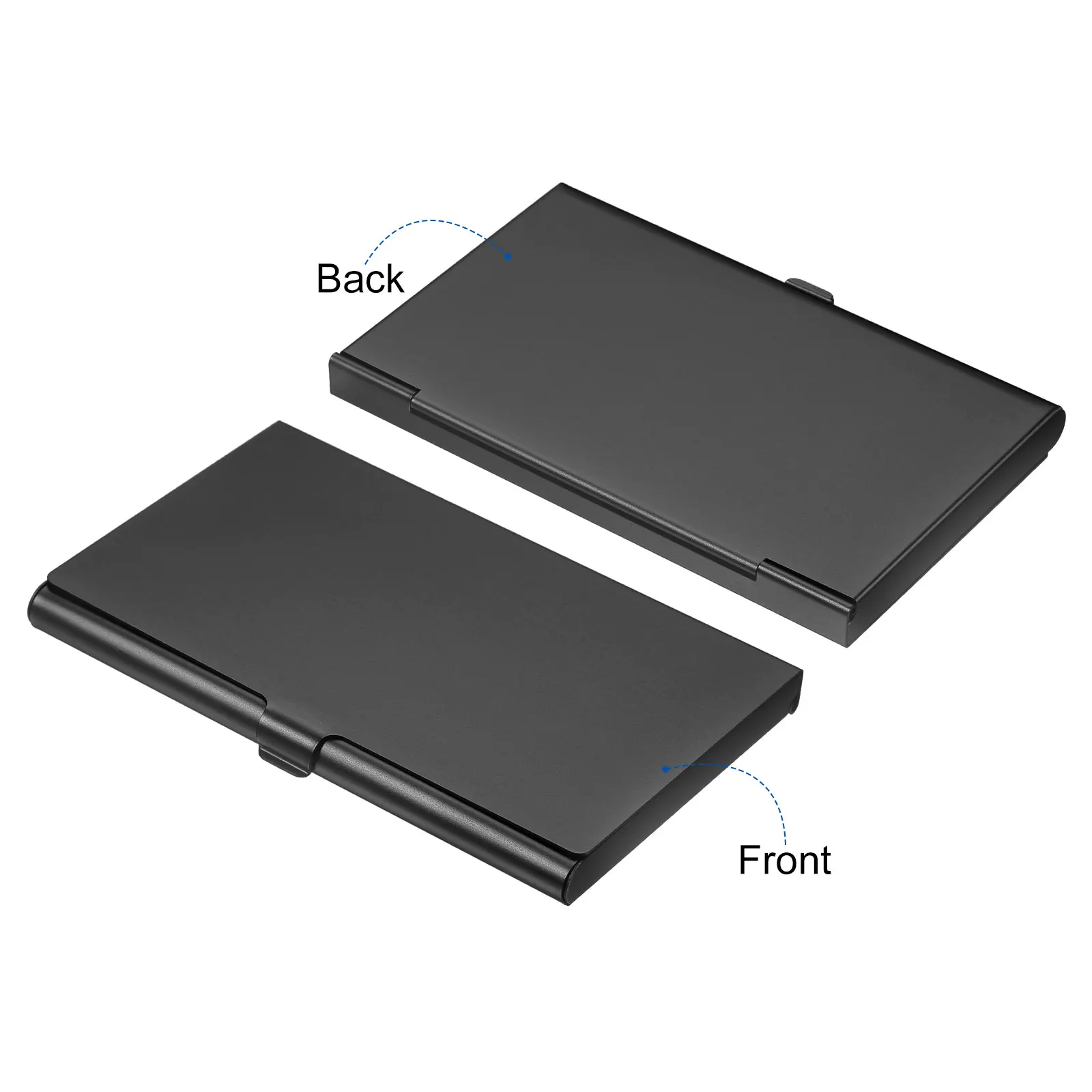 Imagem -03 - Business Card Holder Metal Box Cover Titular do Cartão de Crédito Alumínio Alloy Flip Cover Slim Name Cards Case para Mulheres e Homens pc Pcs Pcs