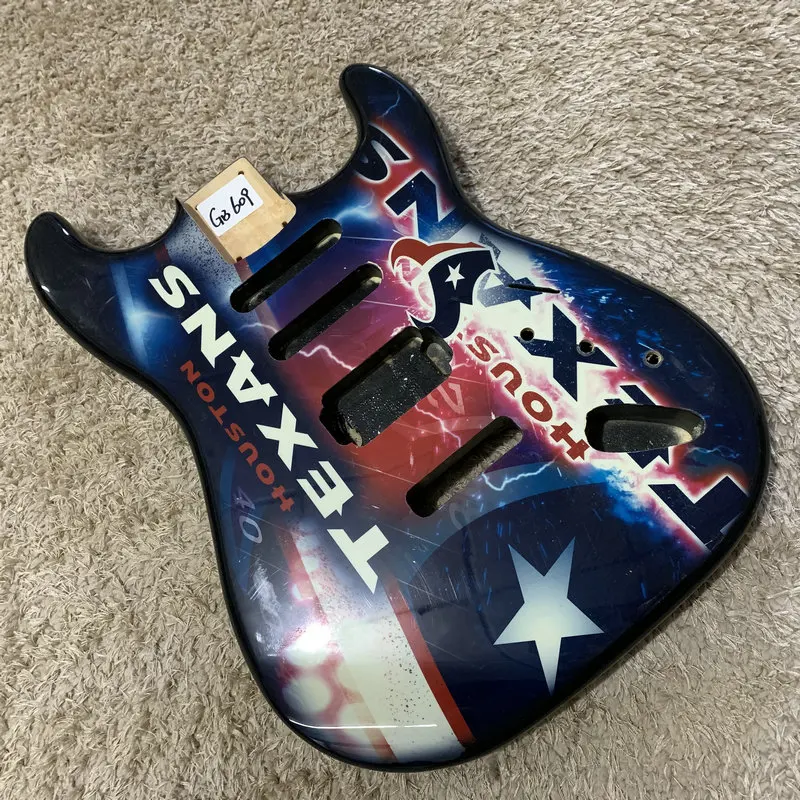 Custom Order Transfer Paintting  Electric Guitar Body SSH Pickups  Tremolo Model DIY Guitar Parts Replace Accessories  GB609