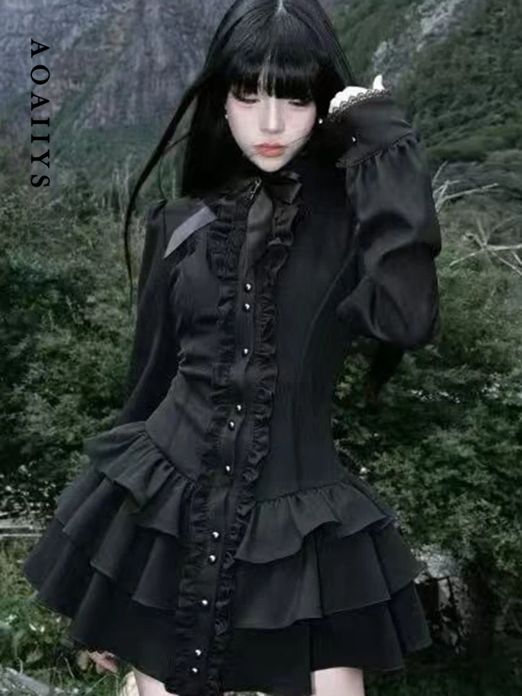 black short puffy dress Women's Casual Summer Puff Sleeve Lace Pleated Mini Mini Dress at Amazon Women's Clothing store The swingy skirt is accented with rows of tiers before ending at a mini hem Always For You Black Puff